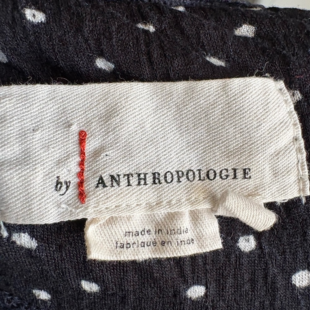 Anthropology Nia tunic button front polka dots tank top sz Large flowy - Picture 3 of 9